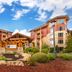 Hilton Grand Vacations Club Sunrise Lodge Park City exterior with landscaped entrance and mountain lodge facade