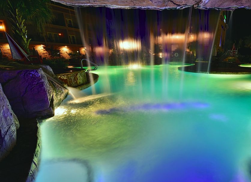 Holiday Inn Express & Suites Fredericksburg by IHG indoor cave-style pool with waterfall