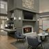 Homewood Suites by Hilton Alexandria/Pentagon South lobby with fireplace, seating area, and TV in Alexandria