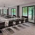 Four Points Flex by Sheraton Ratingen Düsseldorf Airport meeting room with U-shaped tables and garden views