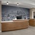 Residence Inn by Marriott Austin Northwest/The Domain Area lobby front desk in Austin with city mural