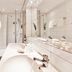 Hotel-Restaurant Barbarossahof, Kaiserslautern: bright bathroom with double sinks and glass shower
