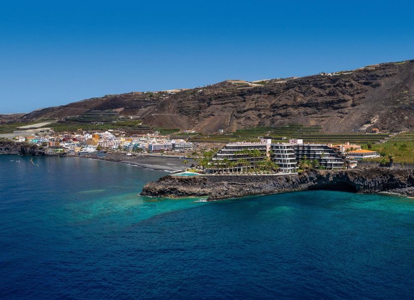 Apartments La Palma Affiliated by Meliá in Puerto Naos with seaside cliffside views and turquoise water
