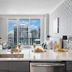 Miami Vacation Rentals - Coconut Grove in Miami condo with city skyline view, dining table and kitchen