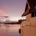 Gaya Island Resort in Kota Kinabalu with sunset sea view and overwater pavilion