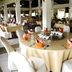 Gem Beach Resort in Kuala Terengganu dining room with round tables set for a banquet