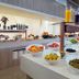 Buffet spread at Maistra Select Srebreno Premium Apartments in Mlini with fruit, salads and olives