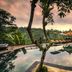Nandini Jungle by Hanging Gardens in Payangan: infinity pool with jungle views at sunset