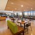 Onslow Beach Resort in Onslow dining area with ocean views through large windows