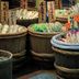 Garner Hotel Kyoto Shijo Karasuma By IHG in Kyoto with rustic baskets of vegetables and market-style display