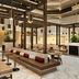 Embassy Suites by Hilton Phoenix Downtown North lobby with seating, marble floors and modern wood accents in Phoenix