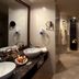 Stella Golf Hotel in Ain Sokhna bathroom with double sinks, glass shower and bathtub