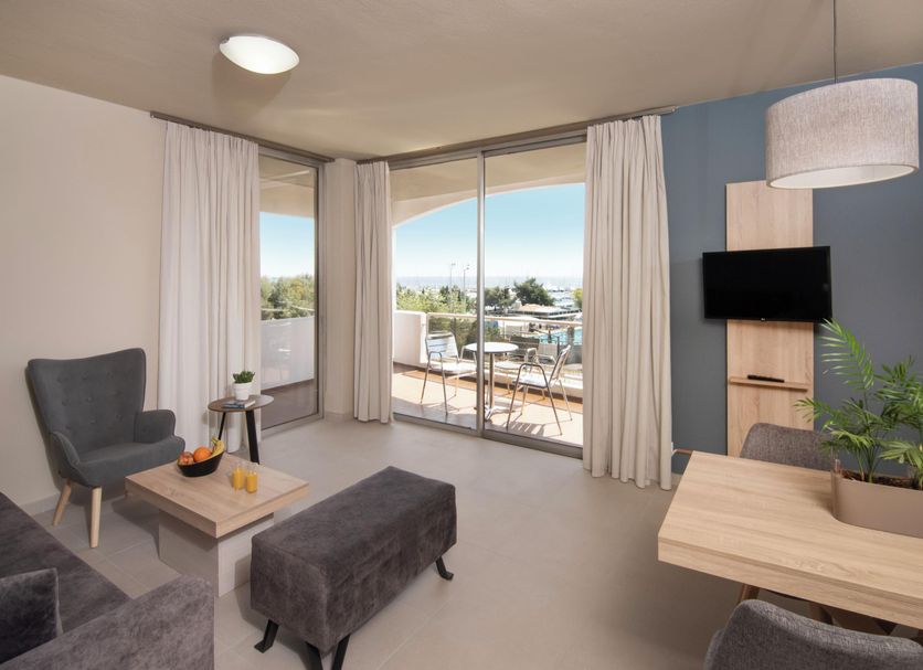 Marina Alimos Hotel Apartments in Álimos with balcony, seating area, and sea view