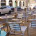Ibis Nantes Centre Tour Bretagne outdoor café terrace with metal tables and chairs in Nantes