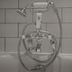 The Falkland Arms in Chipping Norton bathroom bathtub with vintage chrome shower fixture