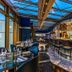 Hyatt Regency London Albert Embankment bar and restaurant with blue glass ceiling in London