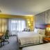 Courtyard by Marriott Greensboro Airport guest room with two beds, desk, and window view in Greensboro