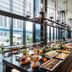 Hotel Villa Fontaine Grand Tokyo-Ariake breakfast buffet in a bright dining hall with city views