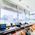Toyoko Inn Izumo-shi Ekimae front desk with laptop and city view in Izumo