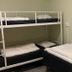 Svea Hostel Stockholm room with bunk beds and a single bed beside a orchid plant