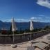 Hotel Diana in San Zeno di Montagna with terrace loungers overlooking a lake and mountains