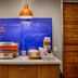 Holiday Inn Express & Suites Drums-Hazleton breakfast station with pancake maker and orange pendant light