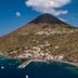 Hotel L'ariana Isole Eolie - Una Esperienze in Leni with sea view of harbor and volcanic hillside