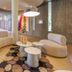 Hotel Entre Cielos lobby lounge in Luján de Cuyo with sculptural seating and modern decor