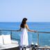 Hotel Blue Dream Palace Tripiti Resort in Limenaria balcony with sea view and lounge seating