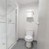 Hampton Inn Santa Clarita-Valencia bathroom with glass shower and toilet in Santa Clarita