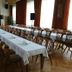 Erbgericht Gaststätte & Pension in Brand-Erbisdorf meeting room with long banquet tables and chairs