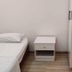 Cann Hotel in Konakli room with single bed, bedside table, and wardrobe