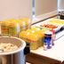 Breakfast buffet with rice, wrapped sandwiches and condiments at Comfort Hotel Narita in Narita