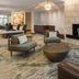 Fairfield Inn & Suites by Marriott Tampa Westshore/Airport lobby with fireplace and seating area