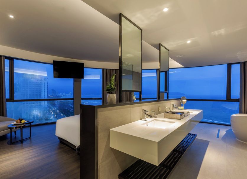Stella Maris Beach Danang suite with panoramic ocean and city views in Da Nang