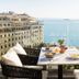 Electra Palace Thessaloniki terrace dining with sea view over the waterfront in Thessaloniki.