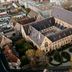 Kruisherenhotel Maastricht aerial view of historic courtyard and surrounding city buildings in Maastricht