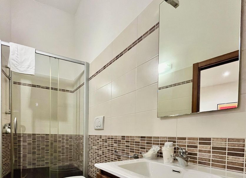 La Corte degli Spada - Borgo Antico del Salento bathroom in Mesagne with shower, bidet and sink