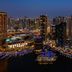 Sheraton The Walk, Dubai with marina skyline at dusk and illuminated waterfront views