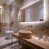 Relais Villa Grazianella Una Esperienze bathroom with walk-in shower, freestanding tub and vanity in Acquaviva