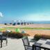 Tijili Hotel Benoa in South Kuta with beachfront dining terrace, loungers, and ocean view