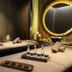 Safir Hotel Dushanbe spa treatment room with two massage beds and a round backlit mirror