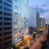 Residence Inn by Marriott Montreal Downtown high-rise at dusk on a Montreal city street