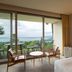 Atami Club Geihinkan room with balcony seating and ocean view in Atami