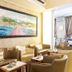 Hotel Villa Tiziana lounge in Marina di Massa with sofas, armchairs and sea-view painting