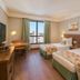 Blue Tree Towers Caxias do Sul guest room with two twin beds and a city-view window