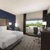 La Quinta Inn & Suites by Wyndham Rock Hill guest room with king bed, desk and window view