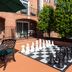 Westgate Historic Williamsburg Resort in Williamsburg with oversized outdoor chess set on a patio