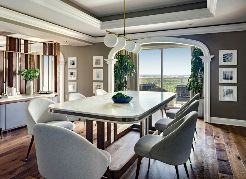 The Ritz-Carlton Orlando Grande Lakes in Orlando dining room with balcony view and modern table