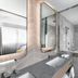 The Westin Miyako Kyoto bathroom with double vanity, large mirror, and glass shower in Kyoto